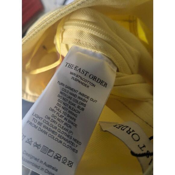 NWT REVOLVE The East Order Goldie Lemon Yellow Ultra High Waisted Flare Pants S - Picture 12 of 12